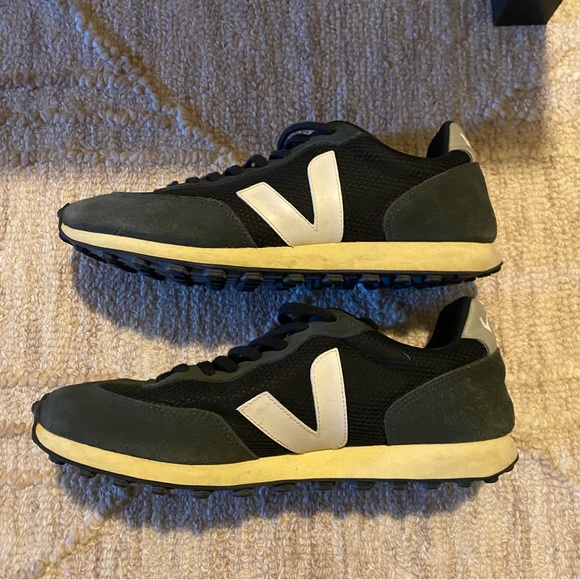 Veja Rio Branco Sneakers Black White Oxford Grey US Size 11 - Picture 3 of 8